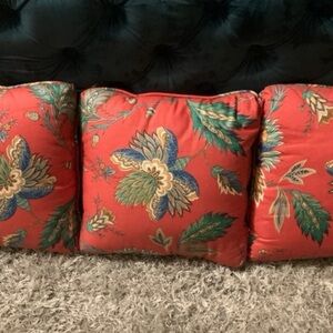 Pillows 3 floral Patterned Throw with zipper EUC